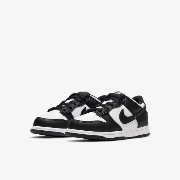 Nike Kids Black and White Dunk Low-Top Sneakers 9c - Picture 1 of 5